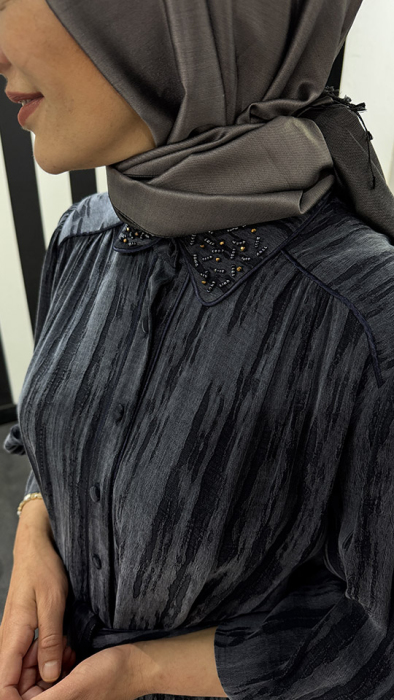 Bey's Design Adem Minal Elbise LACİVERT - 3