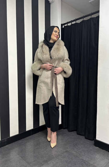 Bey's Design Alpaka Kısa Kürk VİZON - 2