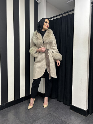 Bey's Design Alpaka Kısa Kürk VİZON - 3