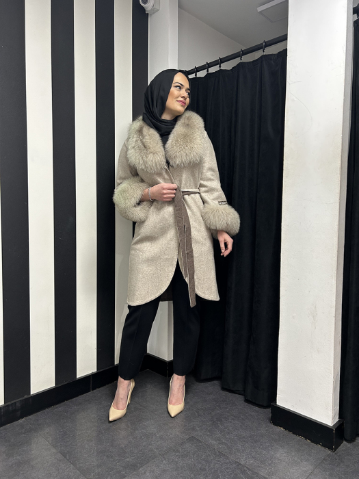 Bey's Design Alpaka Kısa Kürk VİZON - 3