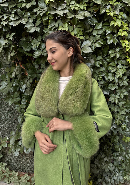 Bey's Design Alpaka Kısa Kürk YEŞİL - 5