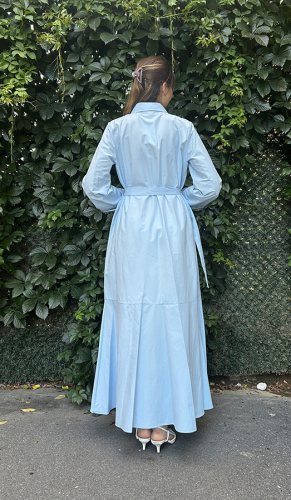 Bey's Design Broş Detaylı Elbise İNDİGO - 4