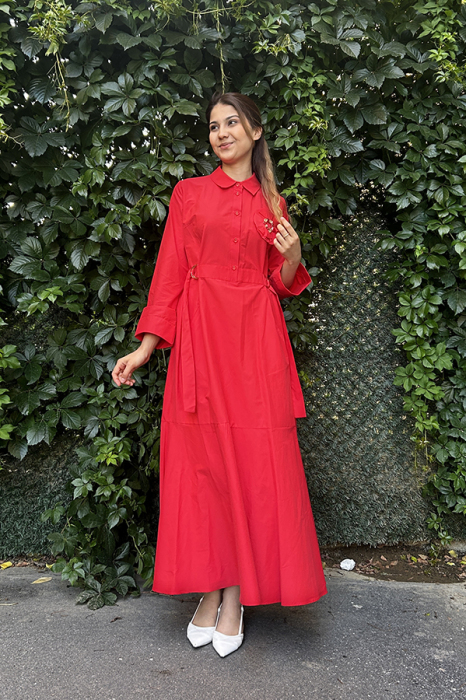 Bey's Design Broş Detaylı Elbise NarÇiceği - 1