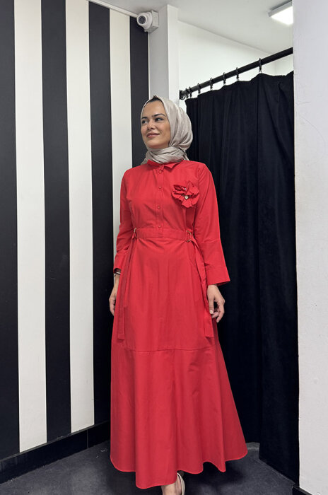 Bey's Design Broş Detaylı Elbise NarÇiceği - 1