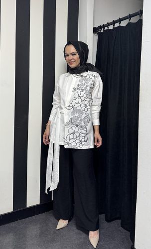 Bey's Design Dantel Gömlek EKRU 