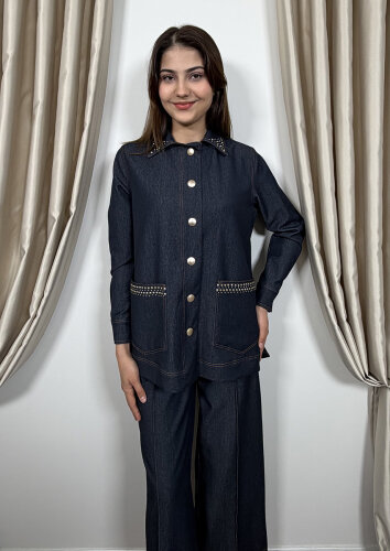 Bey's Design Denim Pantolon Takım DENİM - 3