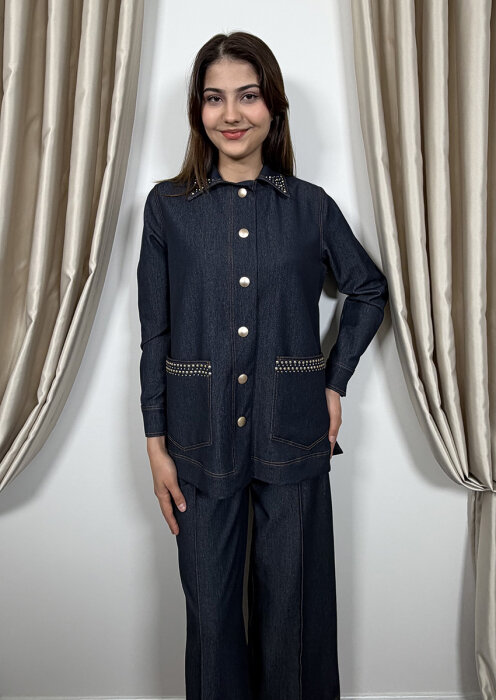 Bey's Design Denim Pantolon Takım DENİM - 3