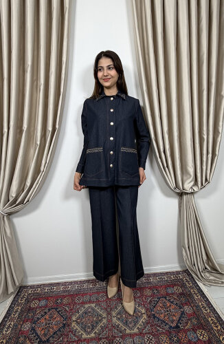 Bey's Design Denim Pantolon Takım DENİM - 2