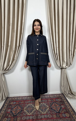 Bey's Design Denim Pantolon Takım DENİM - 1