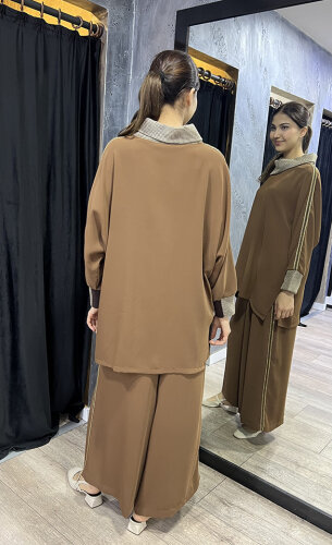 Bey's Design Grogenli Pantolon Takım KAHVE - 5