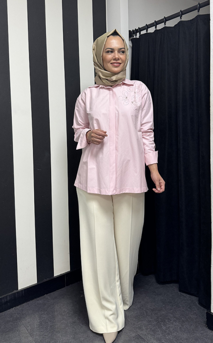 Beys Design Mimoza Gömlek PEMBE - 1