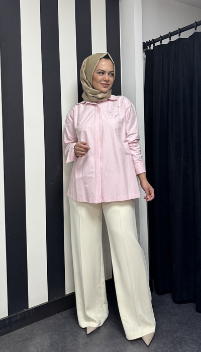 Beys Design Mimoza Gömlek PEMBE - 2
