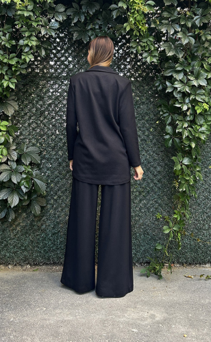 Beys Design Örme Blazer Takım SİYAH - 4