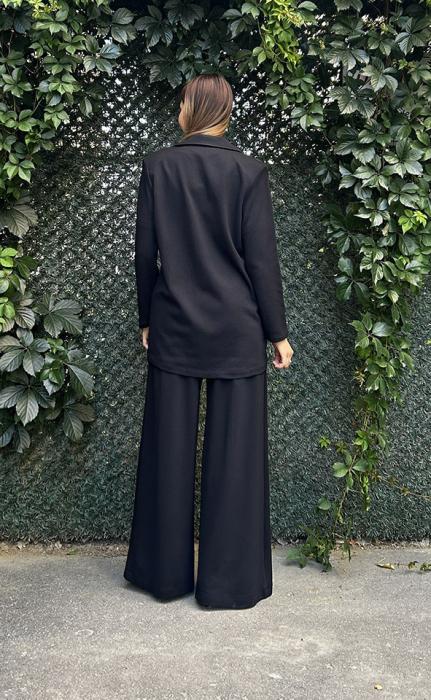 Beys Design Örme Blazer Takım SİYAH - 4