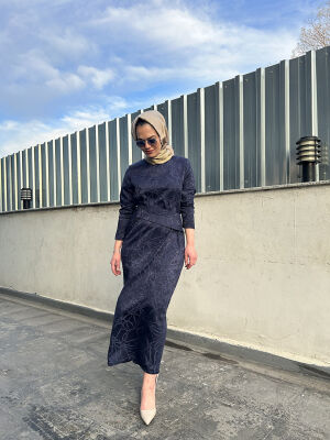 Bey's Kalem Elbise LACİVERT - 2