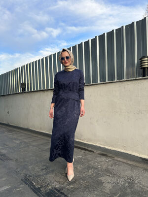 Bey's Kalem Elbise LACİVERT - 4