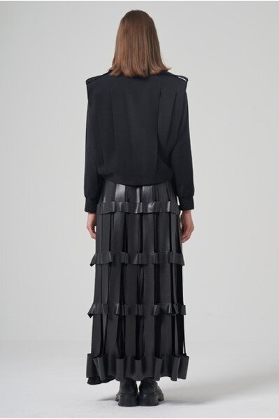 Ceremony Anjelik Apoletli Kısa Ceket SİYAH - 4