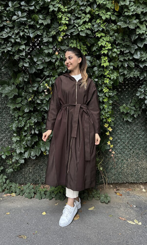 Ceremony Ara Biye Detaylı Önden Fermuarlı Dubai Garnili Kap KAHVERENGİ - 2