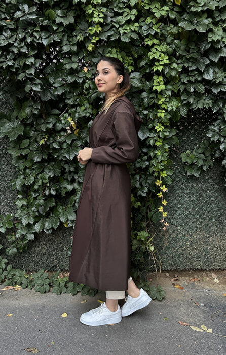 Ceremony Ara Biye Detaylı Önden Fermuarlı Dubai Garnili Kap KAHVERENGİ - 4