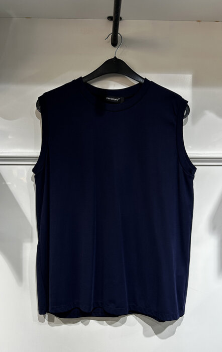 Ceremony Bambu Kısa Kolsuz Tunik LACİVERT - 2