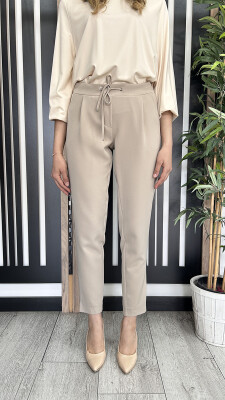 Ceremony Belli Bağlamalı Finike Havuç Paça Pantolon Kumsal - 2