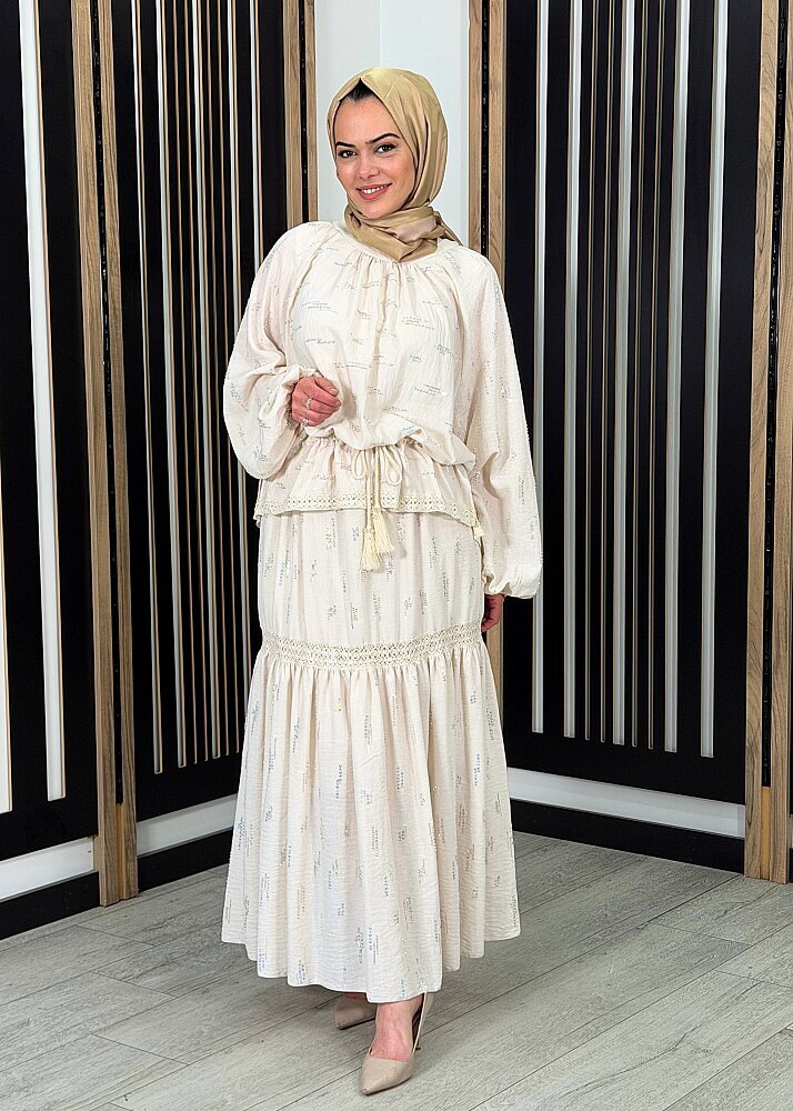 Ceremony Dantel Detaylı Pullu Payet Etekli Takım ORJİNAL - 1