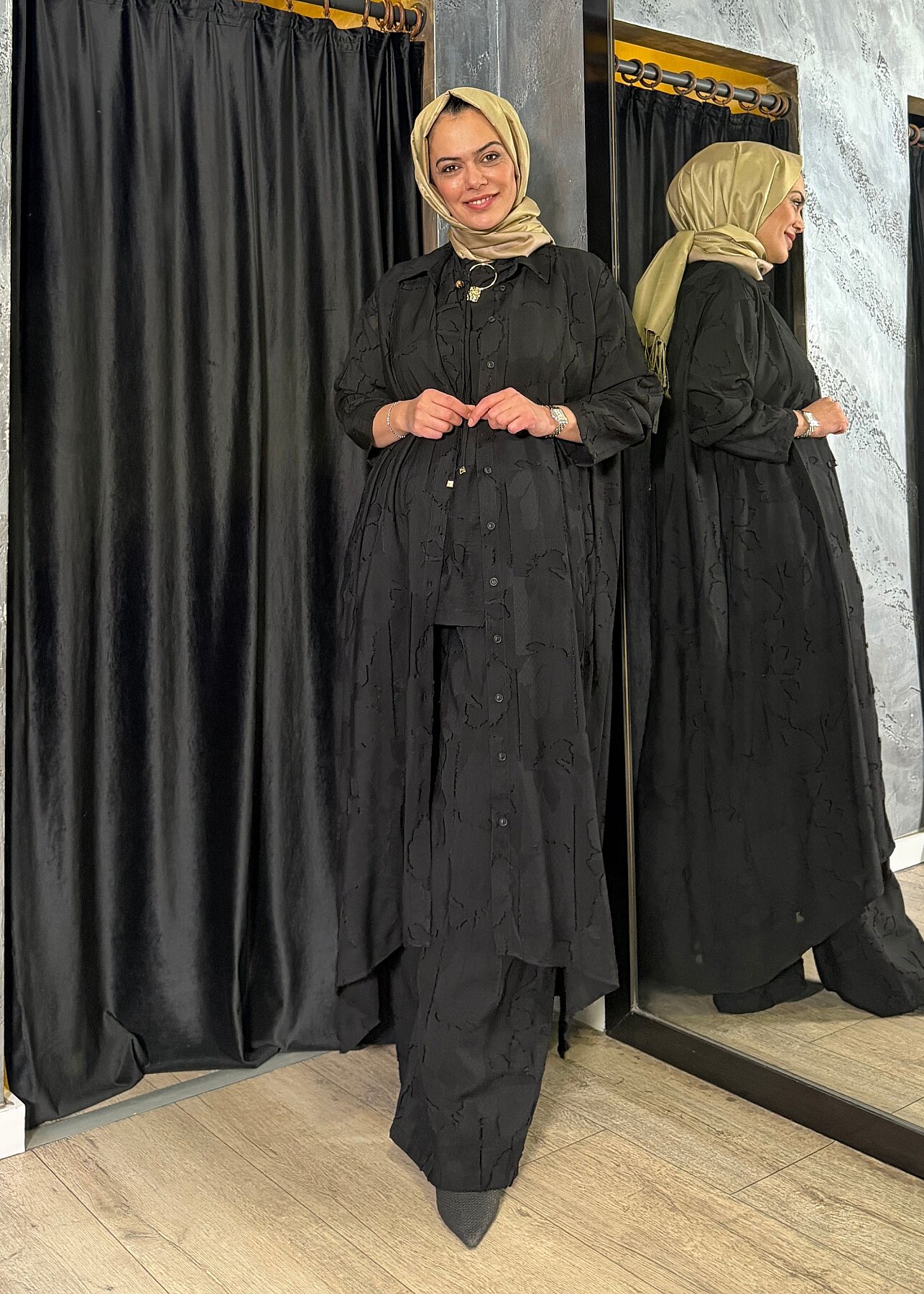 Ceremony Jakar Kesme 3lü Takım SİYAH - 4