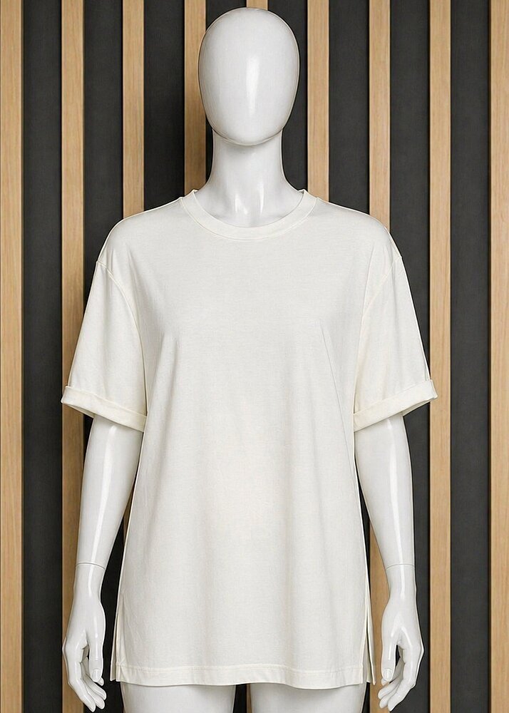 Ceremony Kısa Kollu Bambu Bluz EKRU