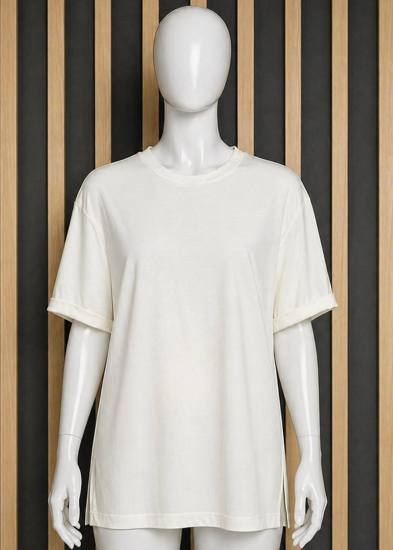 Ceremony Kısa Kollu Bambu Bluz EKRU - 1