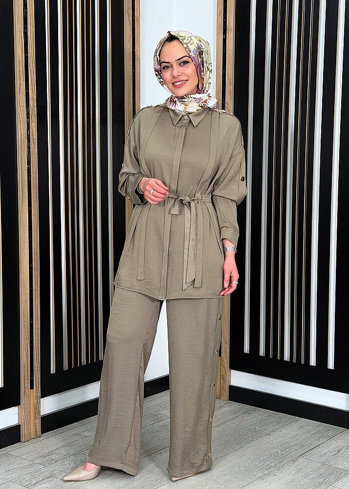 Ceremony Kolları Çıtçıt Detaylı Önleri Parçalı Gizli Patlı Safir Tunik Küf