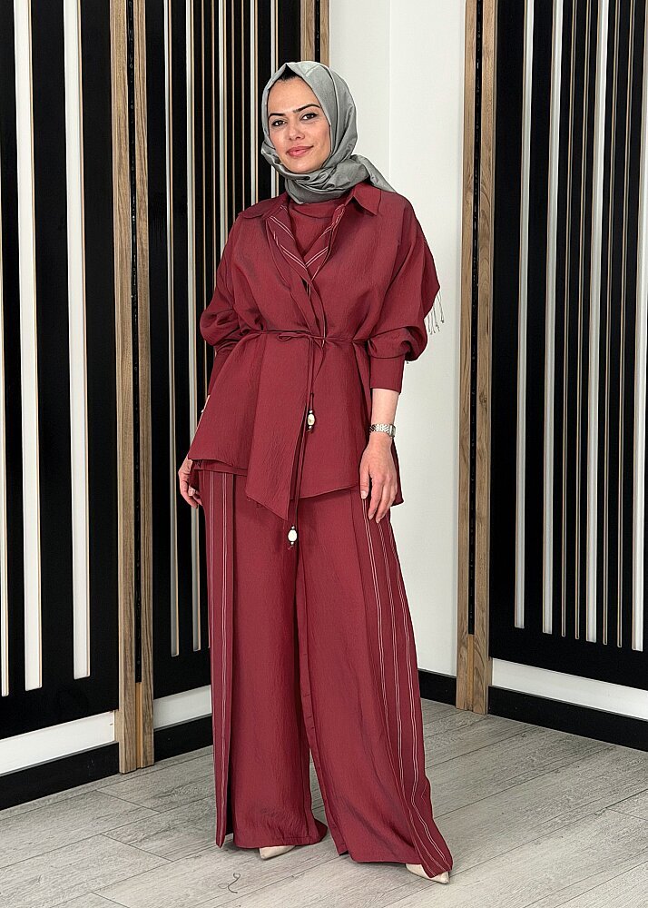 Ceremony Miranda 3lü Takım BORDO