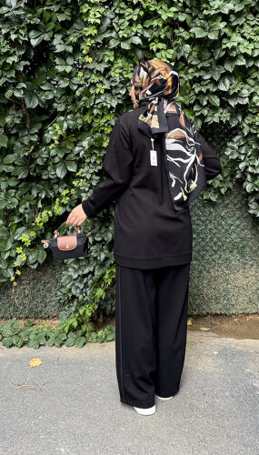 Ceremony Önden Fermuarlı Yarım Patlı Çelik Takım SİYAH - 6