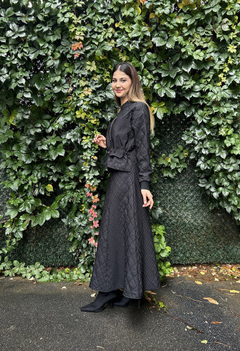 Ceremony Önü Fermuarlı Ceket Ve Etekli Baklava Kapitön Takım SİYAH - 4