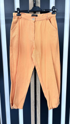 Ceremony Paçası Çıtçıt Detayİstiridye Süs Detay Kot Pantolon TURUNCU - 4