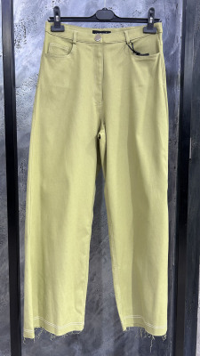 Ceremony Pamuk Gabardin Bol Paça Pantolon Kekik - 4