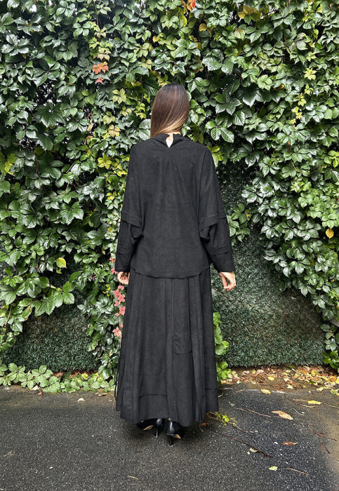 Ceremony Yarasa Kol Etekli Takım SİYAH - 4