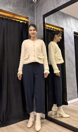 Sentez Nirvana Paçası Apoletli Pantolon LACİVERT 