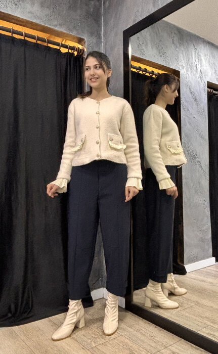 Sentez Nirvana Paçası Apoletli Pantolon LACİVERT - 6