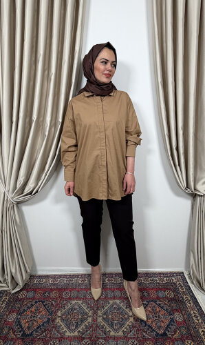 Sentez Sofia Korsajı Apoletli Pantolon KAHVE