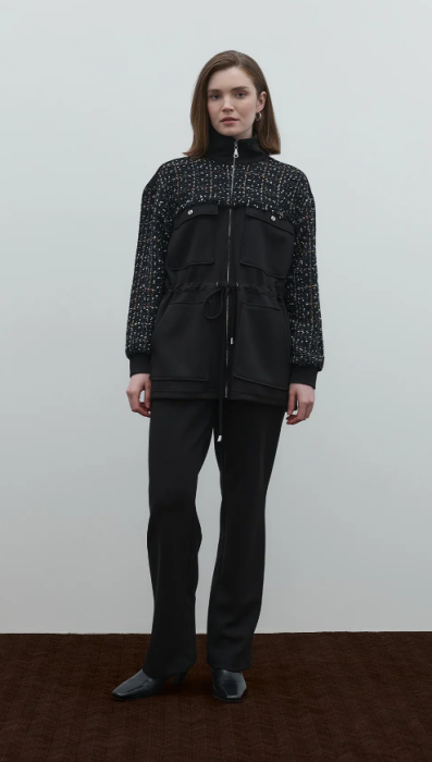 Clande Belden Büzgülü Tüvit Detaylı Tunik SİYAH - 6