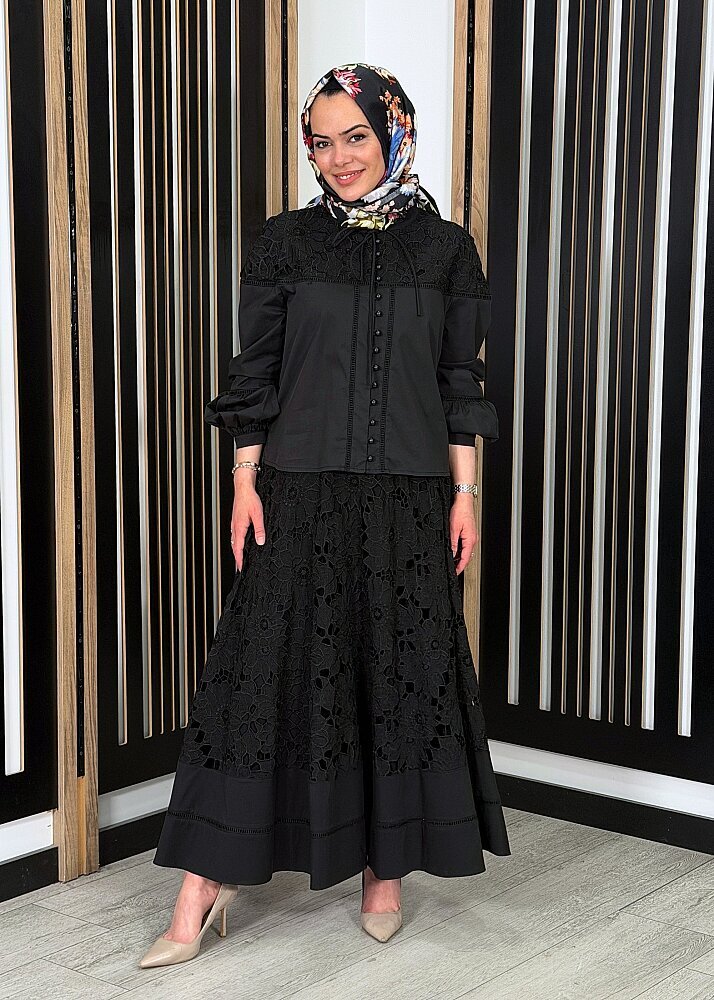 Clande Brode Etek SİYAH