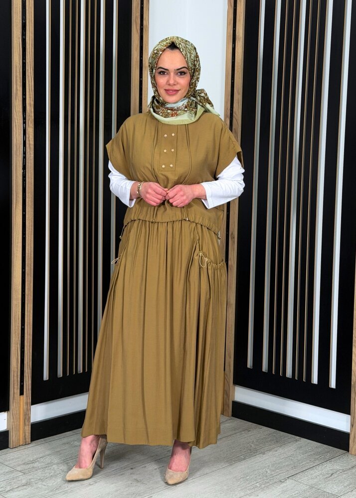 Clande Cepleri Büzgülü Etek TABA