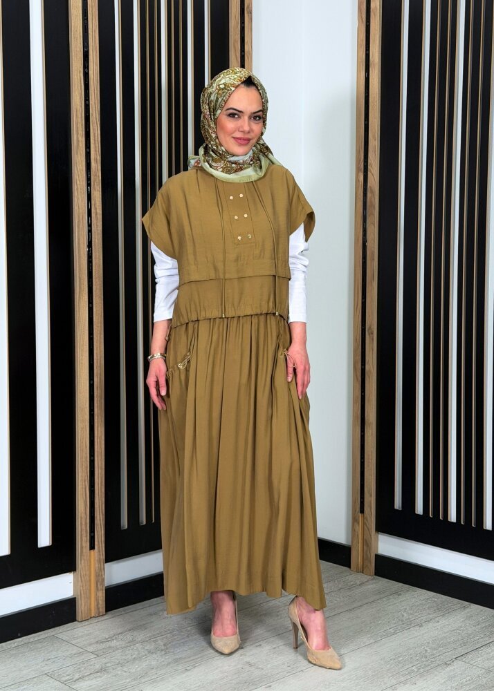 Clande Cepleri Büzgülü Etek TABA - 3