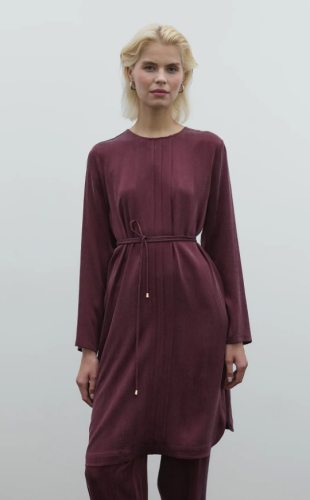 Clande Cupra Uzun Tunik BORDO - 6