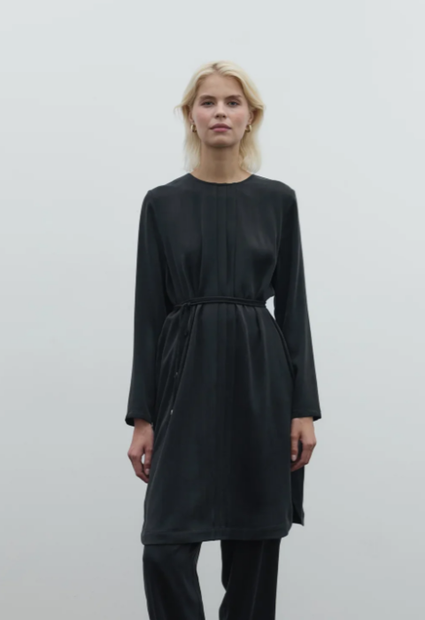 Clande Cupra Uzun Tunik SİYAH - 1