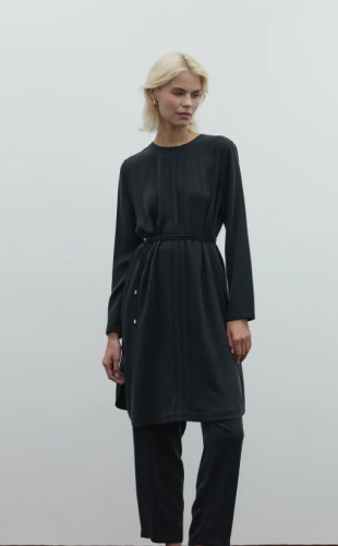 Clande Cupra Uzun Tunik SİYAH - 6