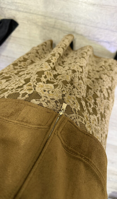 Clande Fermuarlı Kadife Ceket KAHVE - 5