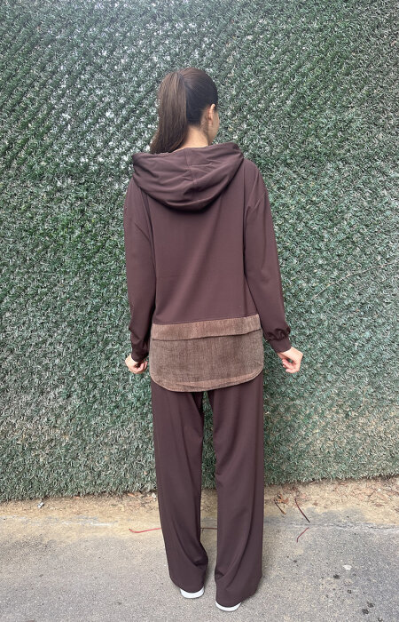 Clande Kemer Kısmı Cupra Penye Pantolon KAHVE - 5