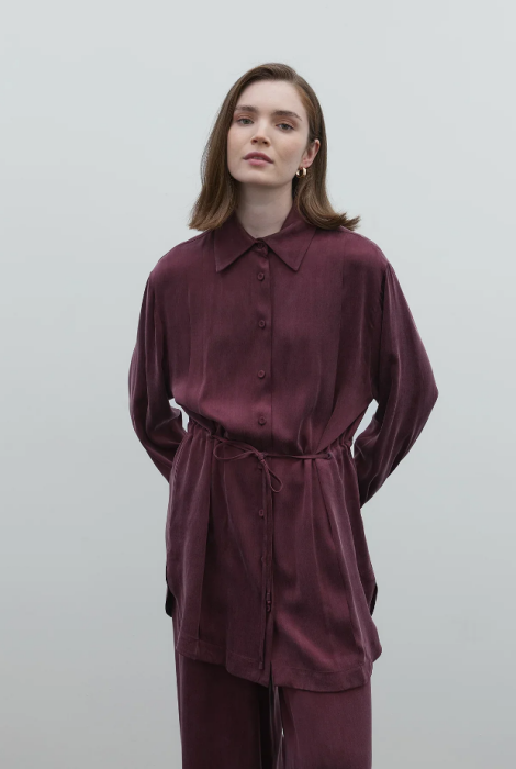 Clande Cupra Gömlek BORDO - 1