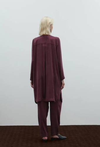 Clande Taş Detaylı Cupra Uzun Tunik BORDO - 5